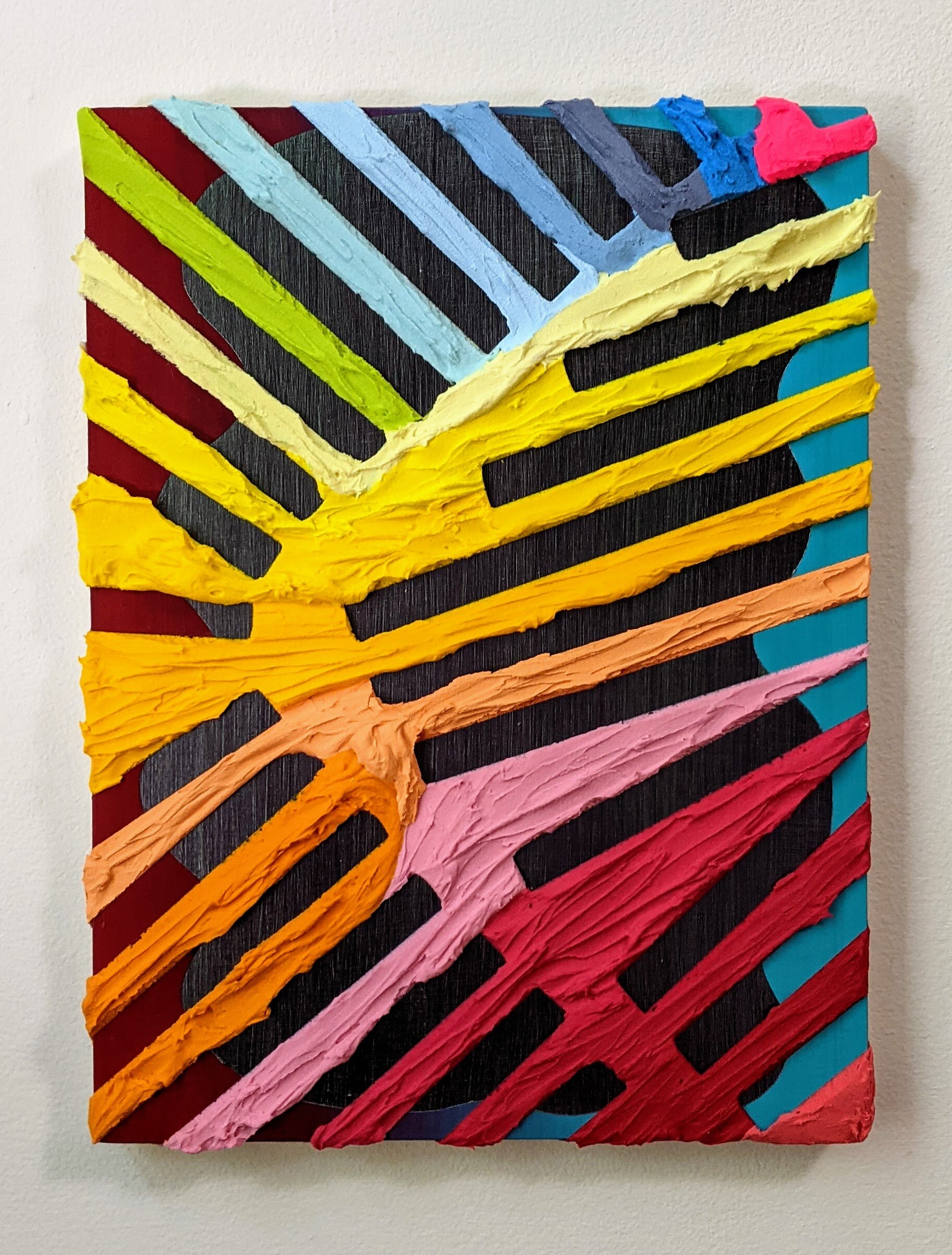 Wave No. 18, 2021, acrylic on panel, 12 x 9 inches