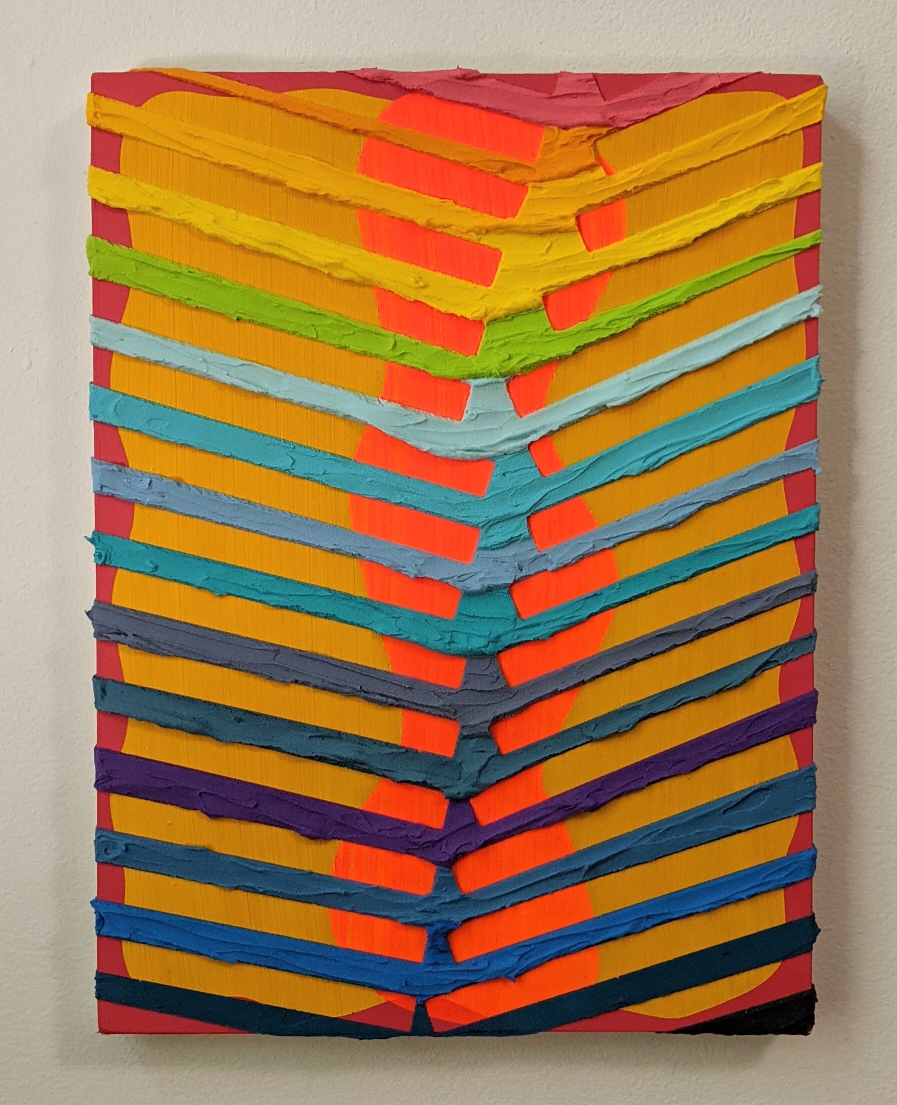 Wave No. 18, 2021, acrylic on panel, 12 x 9 inches